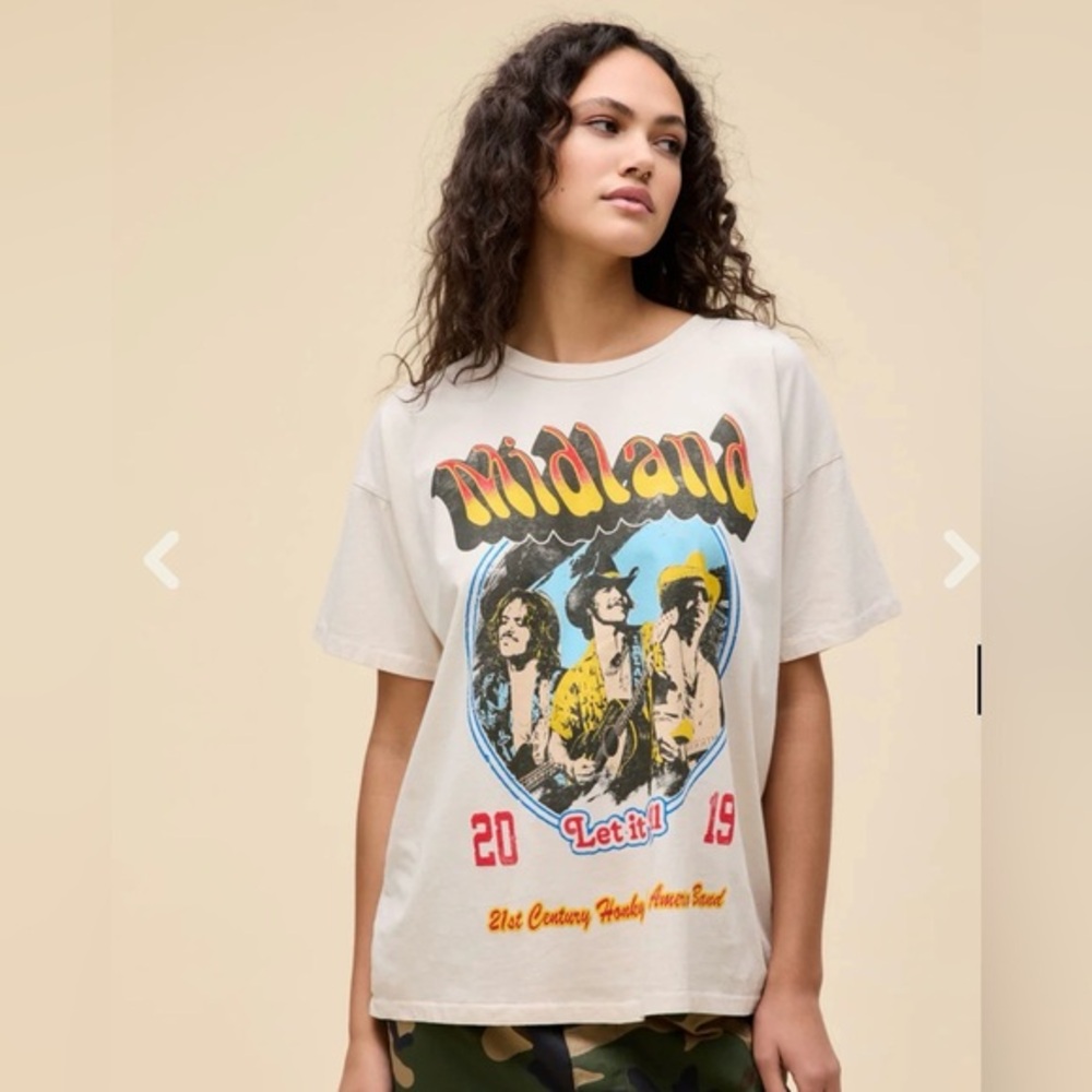 NWT Texan Trio Midland Let it Roll Tour Merch Tee by Daydreamer LA Small
